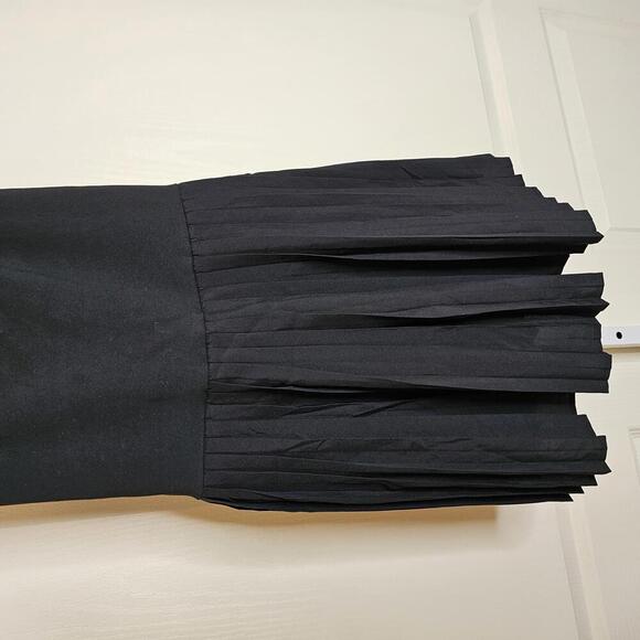 Stylish Black Pleated Dress - Picture 3 of 7